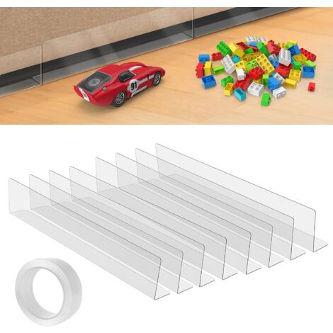 WEGREAT 10 Stück Möbel-Schutzblöcke - Transparente Lückenfüller Gegen Staub & Spielzeug | PVC Blocker