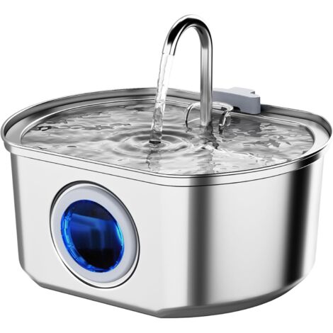 3.5L Fontaine à Eau Pour Chat En Acier Inoxydable En Forme De Robinet Distributeur D\'eau