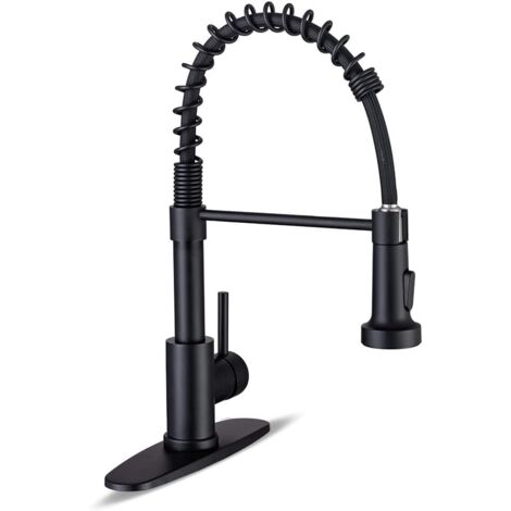 Küchenarmatur Mit Ausziehbarem Sprüher – Edelstahl, 3 Funktionen, Gun Grey, Für Spülen