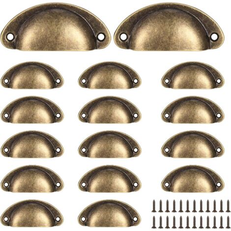 4 Vintage Schubladengriffe Silber - Antike Griffe Für Kommode & Schrank