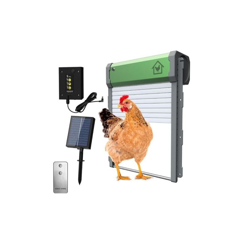 Aluminum Alloy Chicken Door Automatic Chicken Coop Door Solar Powered ...