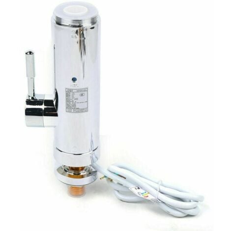 Tigrezy LED 3300W Bathroom Faucet Instant Water Heater Electric Faucet Instant Heating 360° Rotatable for Kitchen and Bathroom Silver
