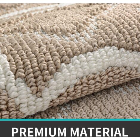 Tigrezy Indoor and Outdoor Door Mat Absorbent and Durable, Machine Washable Entrance Mat, Anti-Dust - 50 x 80 cm, Brown