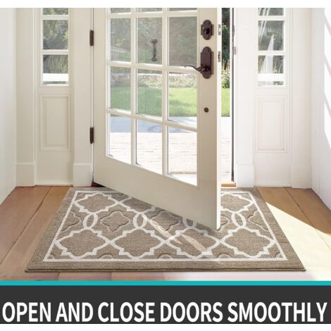 Tigrezy Indoor and Outdoor Door Mat Absorbent and Durable, Machine Washable Entrance Mat, Anti-Dust - 50 x 80 cm, Brown