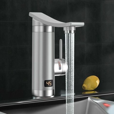 Instant Electric Water Heater Faucet Kitchen Bathroom 3000W Electric Kitchen Faucet Sink Tap 360º Rotatable Faucet