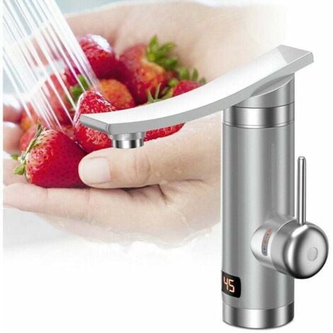Instant Electric Water Heater Faucet Kitchen Bathroom 3000W Electric Kitchen Faucet Sink Tap 360º Rotatable Faucet