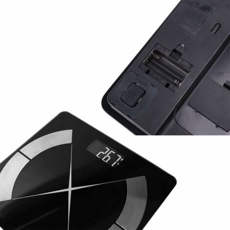 Tigrezy-Black Body Weight Scale, Bathroom Scale with Muscle Weighing Composition Analyzer