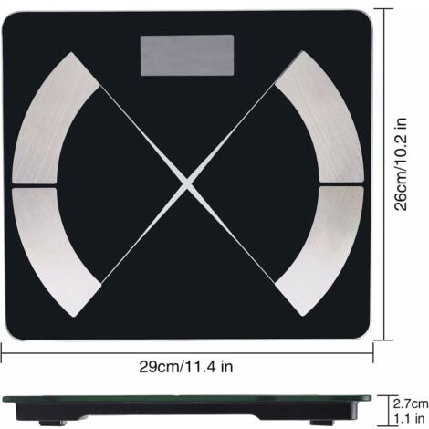 Tigrezy-Black Body Weight Scale, Bathroom Scale with Muscle Weighing Composition Analyzer