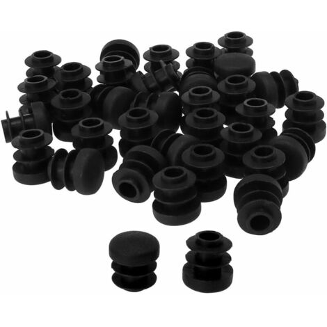 35pcs Chair Leg Cap End Cap Tube Insert Table Furniture Protection Plastic Round 14mm External Dia 13mm Inner Dia