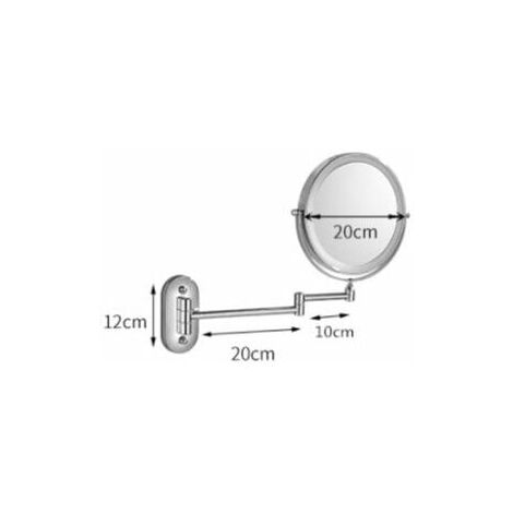 Tigrezy 8'' LED Magnifying Wall Mounted Mirror, USB Rechargeable with 1X/10X, Gold