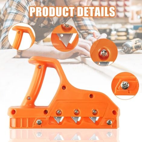placo Planer, placo Cutter, Plasterboard Planer Tool, placo Planer, 45° and 60° Edge Trimmer, Hand Planer Cutting Tool for Plasterboard, with 10 Replacement Blades