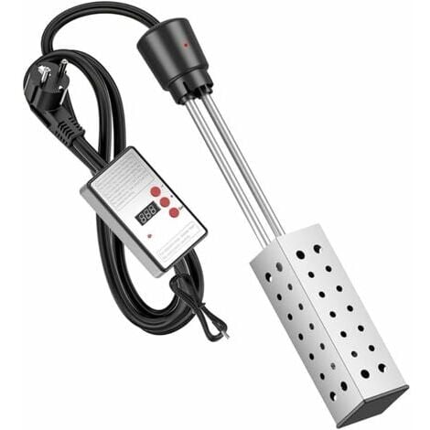 Household Electric Bucket Water Heater, Swimming Pool Bathtub Water Heater, High Power Submersible Pool Water Heater with Thermostat Automatic Shut-off
