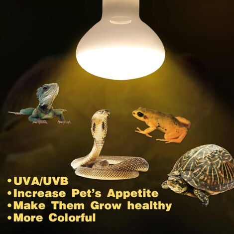 Tigrezy Uva+uvb Reptile Lamp Bulb Turtle Basking Bulbs Uv Heat Lamp ...