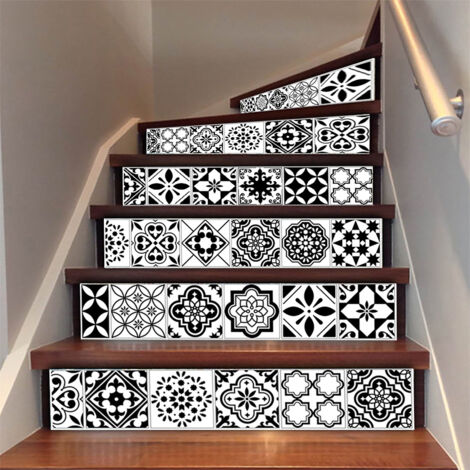 13Pcs Stair Tile Adhesive Stickers Cement Tile Riser Sticker – Tile Riser Stickers (18x100cm)