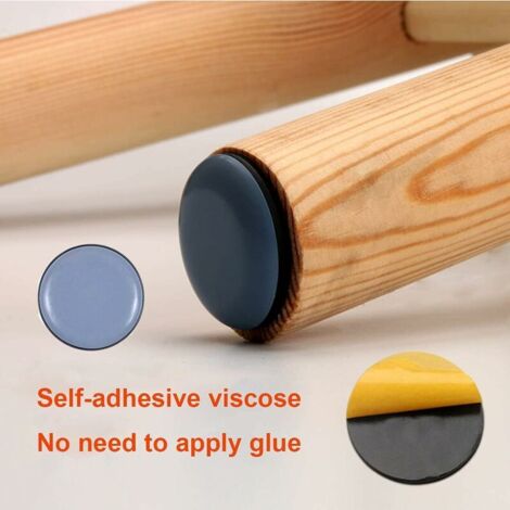 Tigrezy Teflon Furniture Pads Adhesive Furniture Glides Teflon Furniture Protector Self-Adhesive Teflon Furniture Pads Adhesive Furniture Glides 30MM Round Sliders 16PCS for Chair Sofa Desk Table long