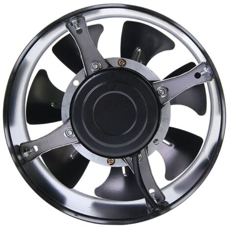 Tigrezy Stainless Steel Axial Duct Fan for Air/Extract. 150mm Galvanized Steel Housing Channel Fan,Black
