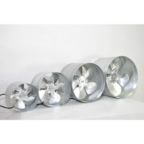 Tigrezy Stainless Steel Axial Duct Fan for Air/Extract. 150mm Galvanized Steel Housing Channel Fan,Black