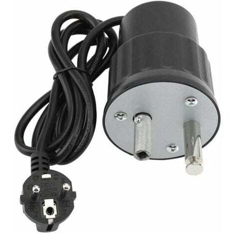 Barbecue Spit Motor Electric Motor Camping Aluminum Barbecue Rotisserie Kit Rated Load 0-24kg(EU Plug)