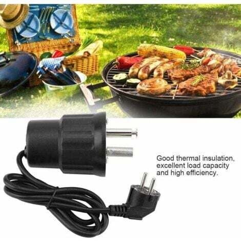 Barbecue Spit Motor Electric Motor Camping Aluminum Barbecue Rotisserie Kit Rated Load 0-24kg(EU Plug)