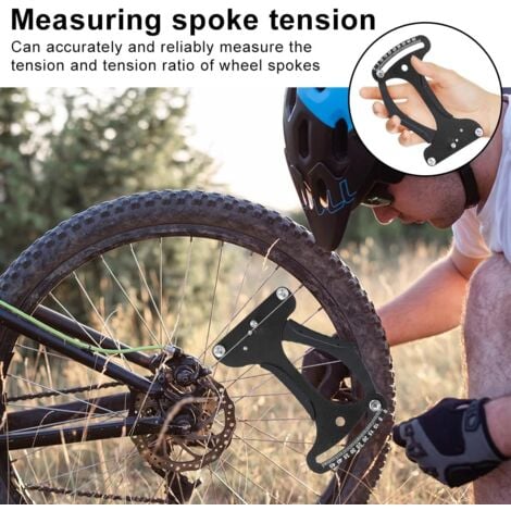 Bike Spoke Tension Gauge, Bicycle Spoke Tension Measuring Tool, Bike Spoke Adjustment Tools Bike Spoke Tension Meter for Diagnosis Wheel Problems
