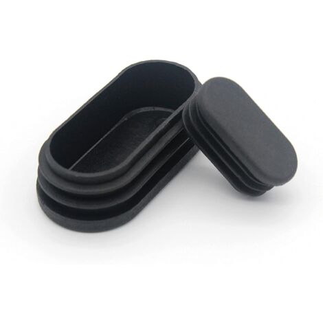 Plastic Tube End Caps Furniture Legs Oval Plastic Chair Leg Caps Oval Pipe Plug for Furniture Legs Trampoline Cabinet Chair 20pcs (15x30mm)