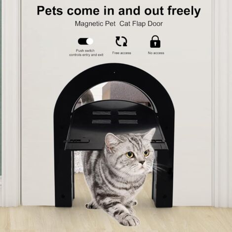 Entry Interior Cat Flap Interior Cat Door 2-Way Lock For Cats Up