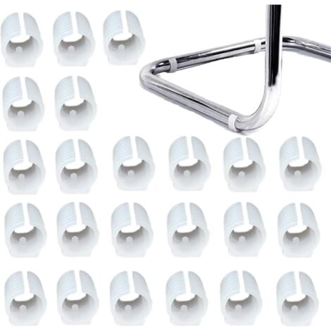 32pcs Chair Leg Caps Tube End Caps Pads Furniture Floor Protector U Shape Plastic Chair Caps,Chair Leg Caps Silicone Tube Clamp (25mm,White)