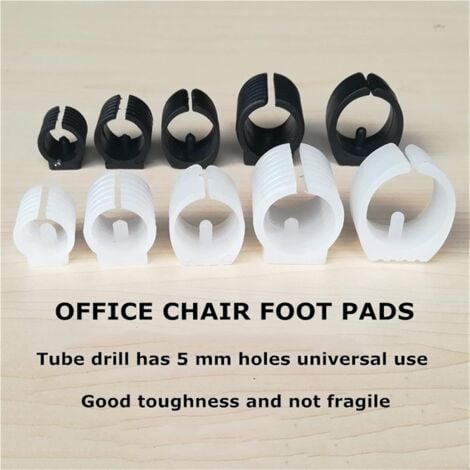32pcs Chair Leg Caps Tube End Caps Pads Furniture Floor Protector U Shape Plastic Chair Caps,Chair Leg Caps Silicone Tube Clamp (25mm,White)