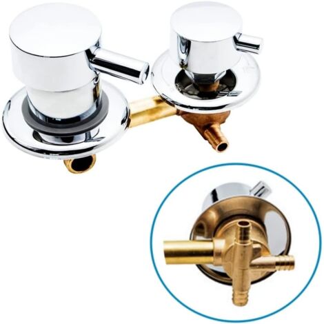 Wall Mounted Bathroom 3 Water Outlets Brass Shower Faucet with Screw or ...