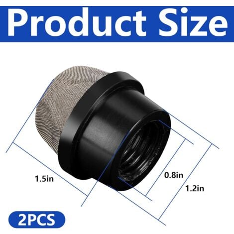 2 Pcs 190106Z Air Bleeder Screen Cap- Stainless Steel Screen Filter Cap Replacement Parts- Air Valve Strainer Cap for Most Pools Filters