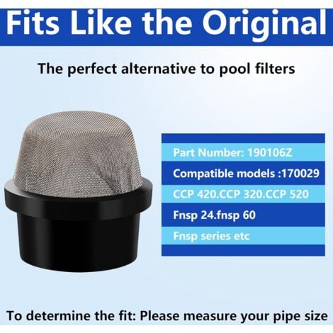 2 Pcs 190106Z Air Bleeder Screen Cap- Stainless Steel Screen Filter Cap Replacement Parts- Air Valve Strainer Cap for Most Pools Filters