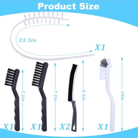 Washing Machine Cleaning Brush Set,with 1PCS Drum Slot Cleaner Brushes and 5PCS Crevice Cleaning Brush for Washer Rubber Seal