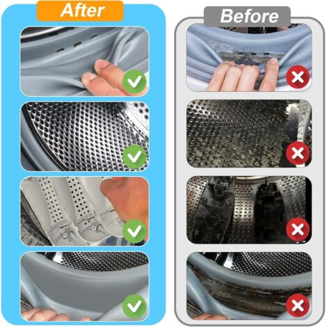 Washing Machine Cleaning Brush Set,with 1PCS Drum Slot Cleaner Brushes and 5PCS Crevice Cleaning Brush for Washer Rubber Seal