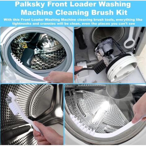 Washing Machine Cleaning Brush Set,with 1PCS Drum Slot Cleaner Brushes and 5PCS Crevice Cleaning Brush for Washer Rubber Seal