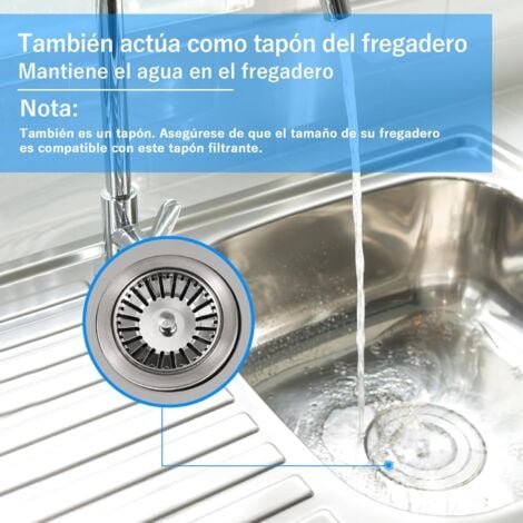 84mm Stainless Steel Sink Stopper Replacement Sink Plug Drain Stopper for Food/Hair Catcher - for 84-85mm Kitchen Sink Hole