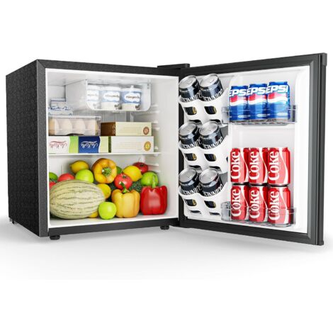 EUHOMY 46L Mini Kühlschrank, 7-Stufen Thermostat, 38dB Ultra-Leise, Energieeffizienter für Schlafzimmer, Büro