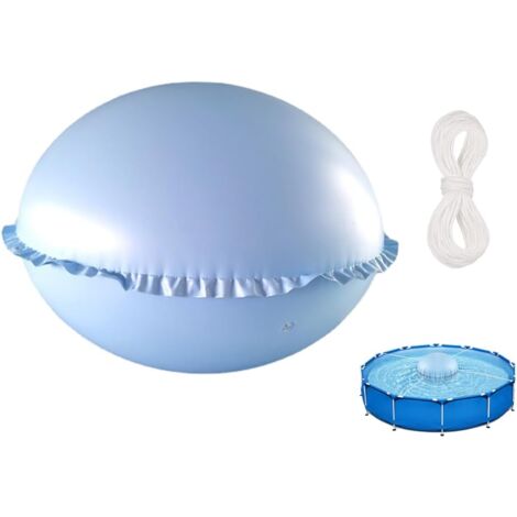 Besreey Poolkissen 120x120cm - Aufblasbar, Mit Seil, Für Garten & Freibad