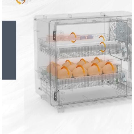 Brutapparate für Bruteier, Eierbrutschrank mit automatischem Eierdrehen und Feuchtigkeitsüberwachung, Brutschrank für Hühnereier, Eierbrutschrank mit Kerzenhalter für Enten-, Gänse-, Wachteleier
