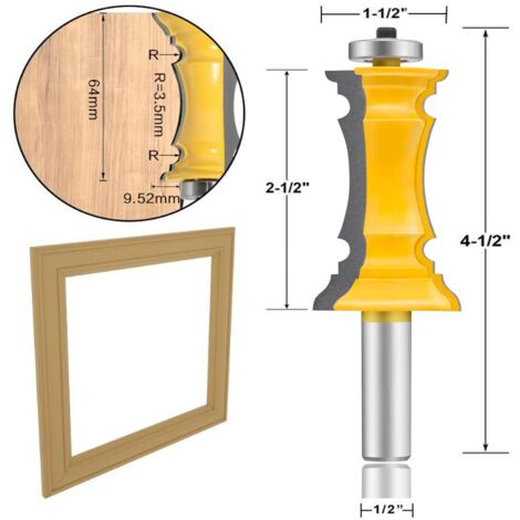 MNA Oberfräsen-Bits Set 35-teilig – 1/2-Zoll-Schaft, C2-Hartmetall, Für Holz, MDF, Sperrholz, In Aluminium-Koffer