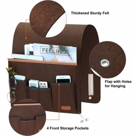 Jesustree Sofa Organizer Für Armlehne - 5 Taschen Für Fernbedienung, Handy & Snacks