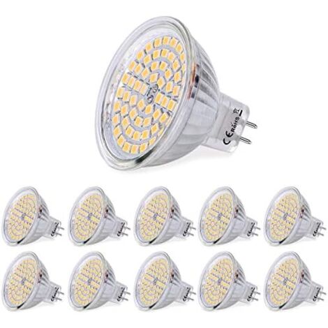OUGEER 12x MR16 LED-Spot 6W GU5.3 – Kaltweiß 6000K, 600 Lumen, Nicht Dimmbar, 12V