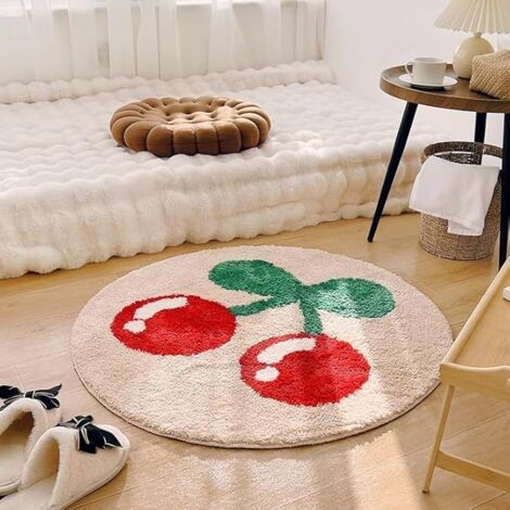  Nette Kirsche Kinder Spiel Matte Baby Kindergarten Teppich Runde Illustration 