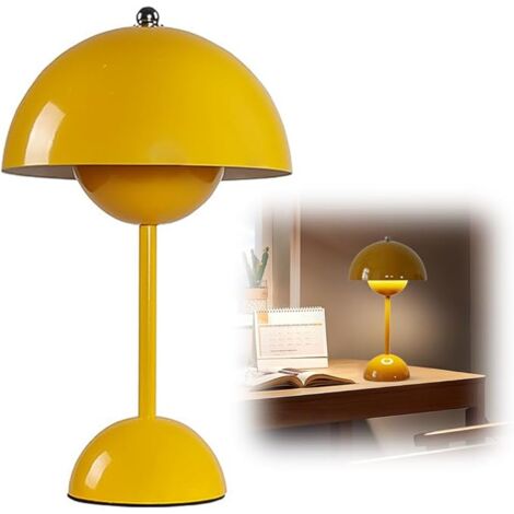 LOGT Pilzlampe Tischleuchte - Dimmbar LED Nachttischlampe Mit Keramik Sockel