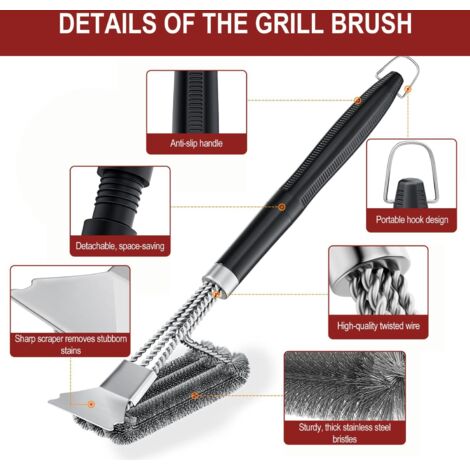 Cepillo Eléctrico Inalámbrico Para Barbacoa - Con 2 Cabezales Giratorios 360°, Depósito De Agua Y Batería 2600mAh