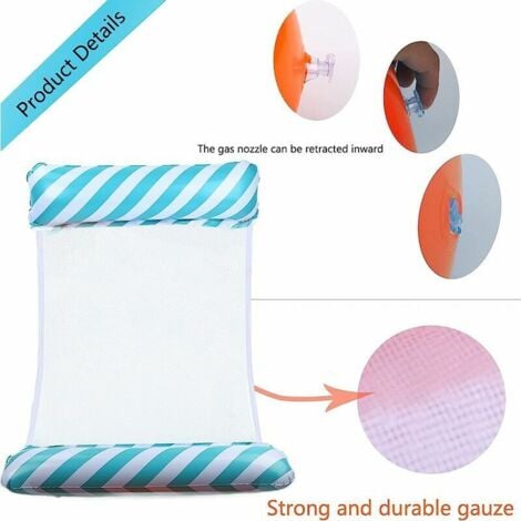 Aufblasbare Pool-Hängematte 4-in-1 - Schwimmstuhl, Liege & Hängematte In Einem