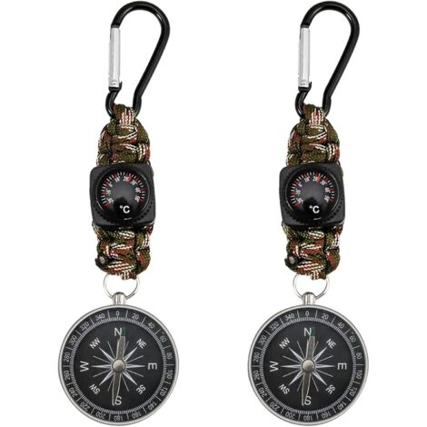 YEWCEP Kompass Set - 10 Bunte Kinderkompasse Mit Karabiner