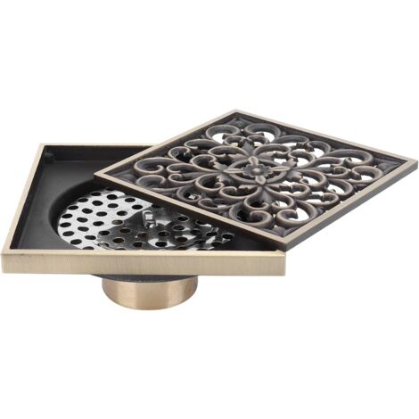 Runder Dusche Bodenablauf Aus Kupfer, 10x10 Cm – Verdickt, Geruchshemmend, Mit Abnehmbarem Deckel, Für Bad & Küche