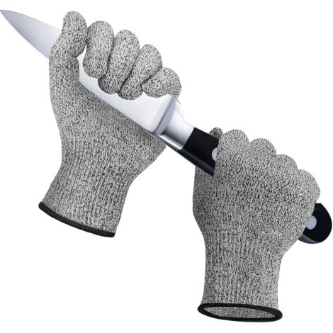 2 Paar Schnittfeste Handschuhe HPPE – Schutz Für Küche, Garten, Fleischschneiden, Atmungsaktiv