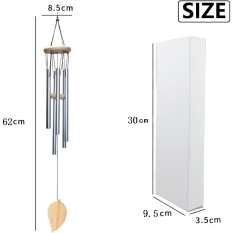 Garten Windspiel Aus Glas - Blaues Fisch Design Für Terrasse & Balkon (53,3cm)