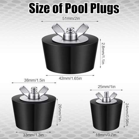 2x Pool-Wandstecker Für Intex Pools – Ersatz Für Schwimmende Tische & Spiele, 2,9 Cm Loch